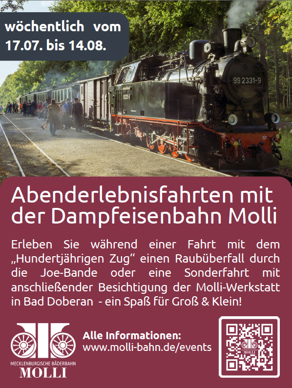 Abendfahrten mit dem Molli