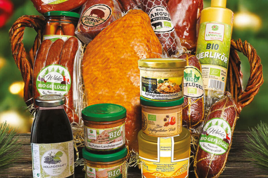 Präsentkörber von der Mecklenburger Landpute zur Weihnachtszeit