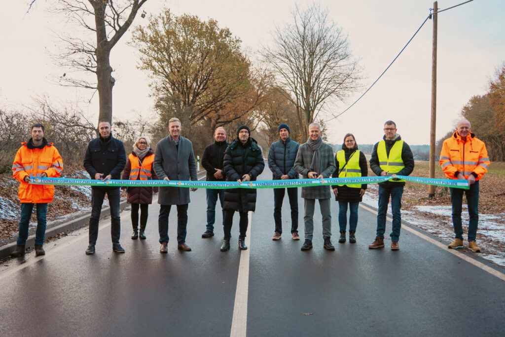 Kreisstraße 25 zwischen Pätow und Steegen im Landkreis Parchim