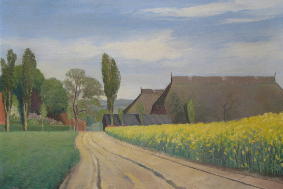 "Rapsfeld mit Bauernhäusern“ von Karl Christian Klasen