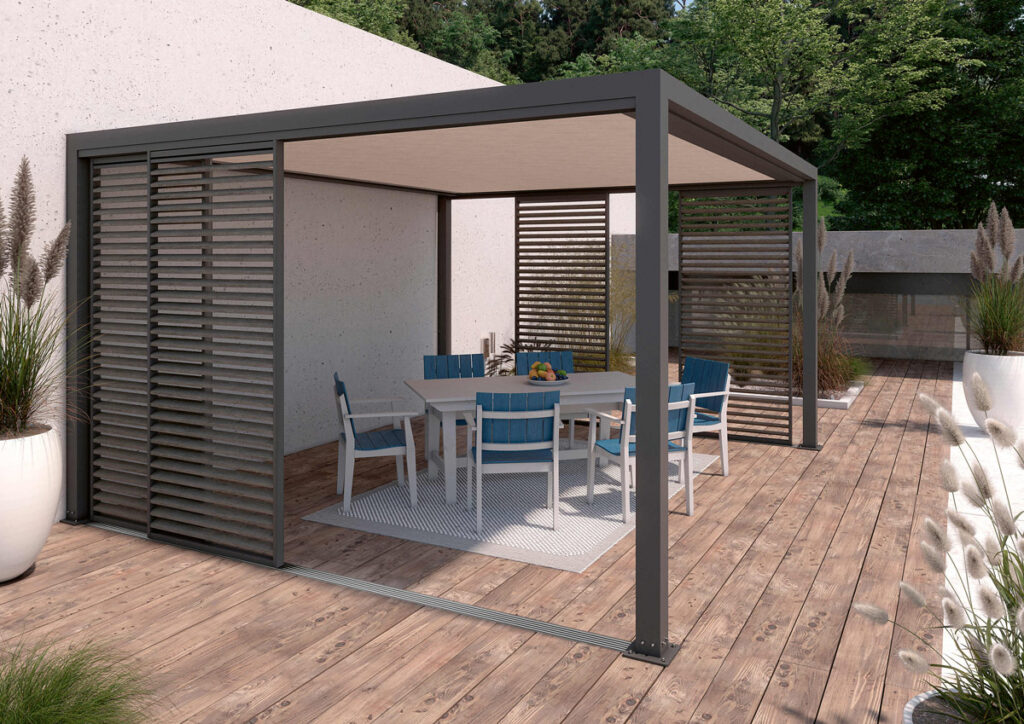 M+P Kaap: Pergolasystem Q.bus, Nova Hüppe